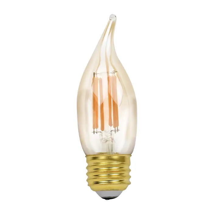 NaturaLED 5941 LED5CAF/FIL/E26/32L/922 5W BA10 LED Filament 2200K E26 Base 120V