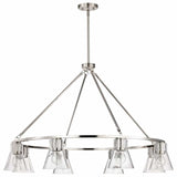 Nuvo 60-8336 Gianna 8 Light Chandelier Clear Glass Brushed Nickel Finish 120V