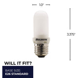 Bulbrite 861991 75W Halogen JDD Light Bulb 2900K Dimmable E26 1000 Lumens 120V 5PK
