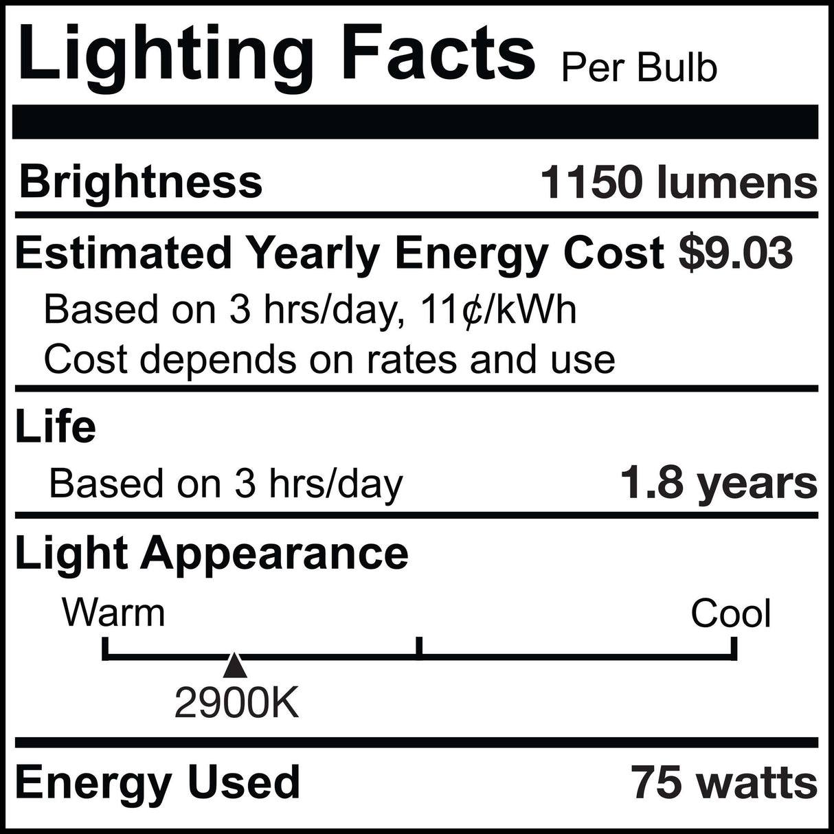 Bulbrite 861992 75W Halogen T8 Light Bulb 2900K Dimmable E26 1150 Lumens 120V 5PK