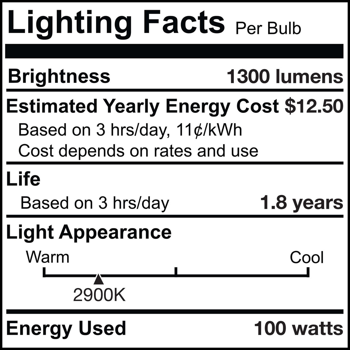Bulbrite 861994 100W Halogen JDD Light Bulb 2900K Dimmable E26 1300 Lumens 120V 5PK