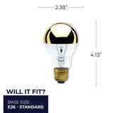 Bulbrite 862025 60W Incandescent G25 Light Bulb 2700K Dimmable E26 540 Lumens 120V 6PK