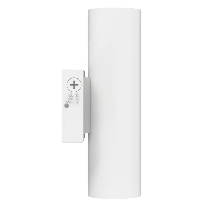 NaturaLED 7531 FX4DWS20SW/20/8CCT3/WH/347-PH 20W LED 3-Way Up/Down Wall Sconce with Photocell 3000K/4000K/5000K White Finish 120-347V