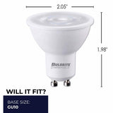 Bulbrite 862952 6W LED PAR16 GU10 2700K FLOOD DIMMABLE 90CRI 120V-2PK