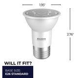 Bulbrite 862950 6W LED PAR16 3000K FLOOD DIMMABLE 80CRI 120V-4PK