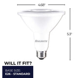 Bulbrite 861747 Bulbrite Pack of (4) 15 Watt Dimmable Flood PAR38 Medium (E26) LED Light Bulb - 4000K (Cool White Light), 1200 Lumens