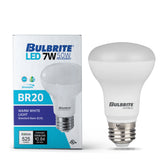 Bulbrite 862955 Bulbrite LED Filament 7 Watt Dimmable BR20 Light Bulb with Frost Glass Finish and Medium (E26) Base - 2700K (Warm White Light), 525 Lumens-4PK