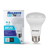Bulbrite 862956 Bulbrite LED Filament 7 Watt Dimmable BR20 Light Bulb with Frost Glass Finish and Medium (E26) Base - 3000K (Soft White Light), 525 Lumens-4PK