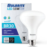 Bulbrite 862962 Bulbrite LED Filament 11 Watt Dimmable BR30 Light Bulb with Frost Glass Finish and Medium (E26) Base - 3000K (Soft White Light), 1000 Lumens-4PK