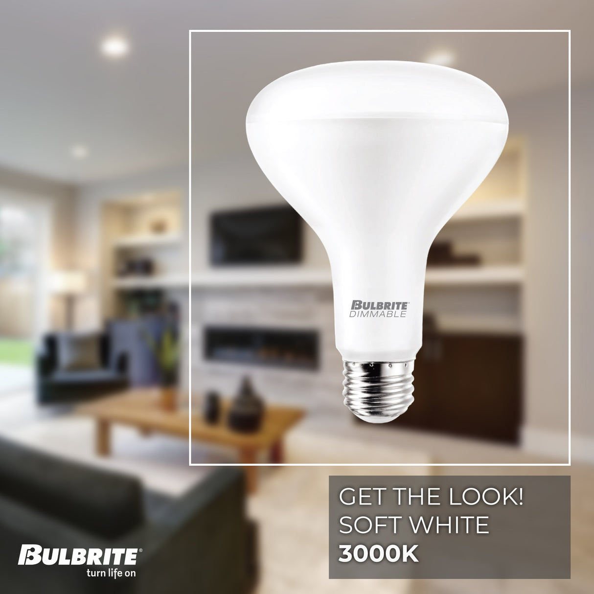Bulbrite 862960 Bulbrite LED Filament 8 Watt Dimmable BR30 Light Bulb with Frost Glass Finish and Medium (E26) Base - 3000K (Soft White Light), 650 Lumens-24PK