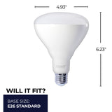 Bulbrite 862963 Bulbrite LED Filament 15 Watt Dimmable BR40 Light Bulb with Frost Glass Finish and Medium (E26) Base - 2700K (Warm White Light), 1400 Lumens-4PK