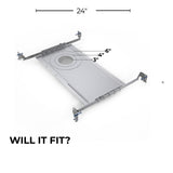 Bulbrite 862660 Bulbrite Pack of (4) 24" Metal Mounting Bracket for 3/4/6" Recessed Downlights