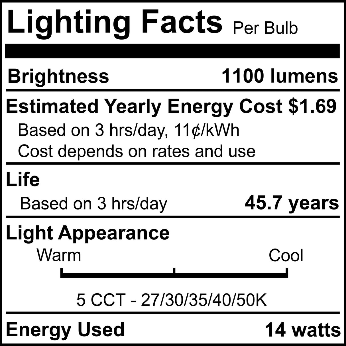 Bulbrite 862656 14W LED 6" Recessed Downlight 5CCT Dimmable 1100 Lumens 120V 4PK
