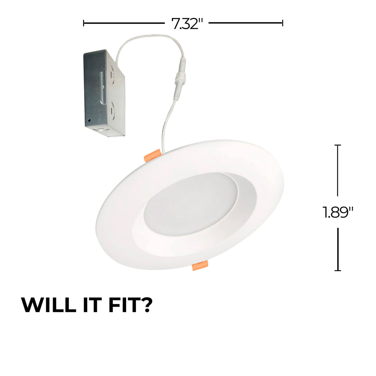 Bulbrite 862656 14W LED 6" Recessed Downlight 5CCT Dimmable 1100 Lumens 120V 4PK