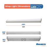 Bulbrite 773502 4 ft. 3000K LED Dimmable Wraparound Light (120-277v), 5300 Lumens, White Finish