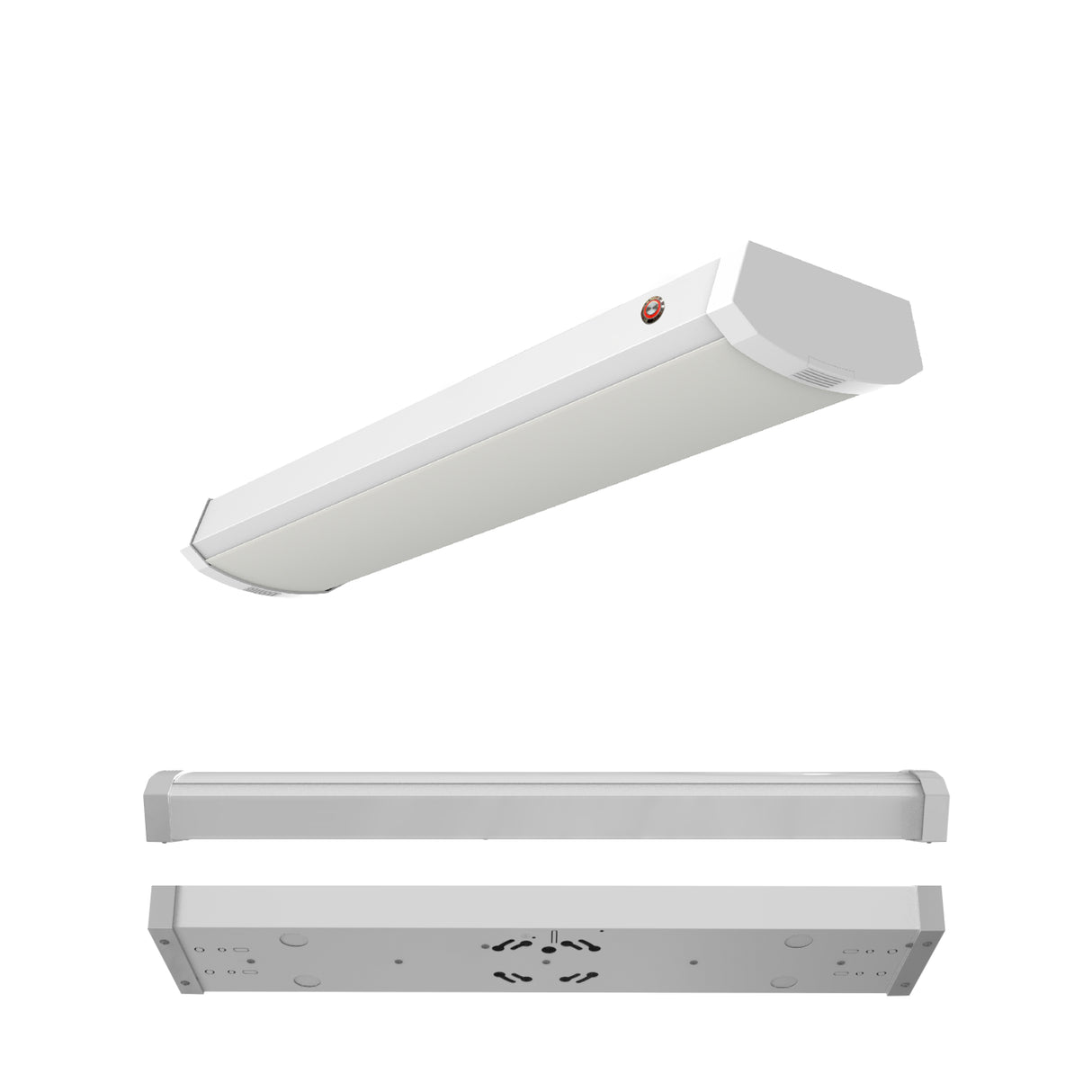 Bulbrite 773504 2 ft. 3000K LED Dimmable Wraparound Light W/ Battery Backup (120-277v), 2300 Lumens, White