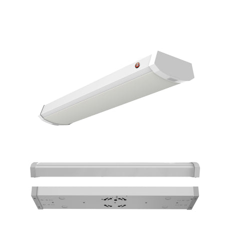 Bulbrite 773505 2 ft. Integrated 5 Color Selectable LED Dimmable Wraparound Light W/ Battery Backup (120-277v), 2300 Lumens, White