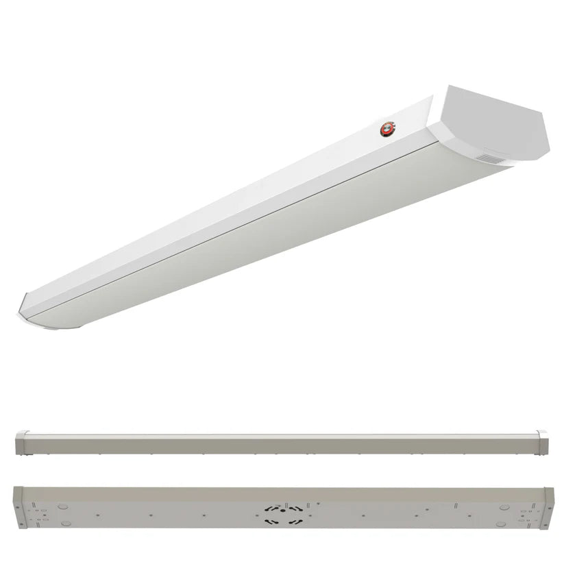 Bulbrite 773507 LED46WRAP/4FT-BB/5CCT/927-950/J/WH/D 46W 4ft LED Wraparound Light 27/30/35/40/50K 5300lm w/Battery Backup 120-277V