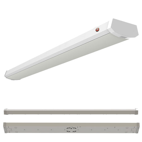 Bulbrite 773507 4 ft. Integrated 5 Color Selectable LED Dimmable Wraparound Light W/ Battery Backup (120-277v), 5300 Lumens, White