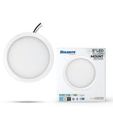 Bulbrite 773600 5" Round 10.3-Watt 3000K LED Flush Mount Light, 850 Lumens, White Finish
