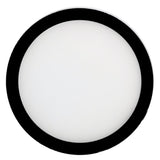 Bulbrite 773601 5" Round 10.3-Watt 3000K LED Flush Mount Light, 850 Lumens, Black Finish