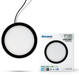 Bulbrite 773601 5" Round 10.3-Watt 3000K LED Flush Mount Light, 850 Lumens, Black Finish