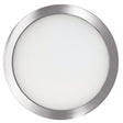 Bulbrite 773602 5" Round 10.3-Watt 3000K LED Flush Mount Light, 850 Lumens, Nickel Finish