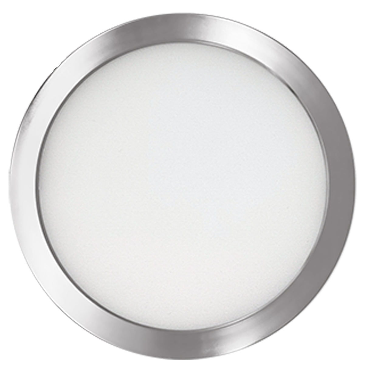 Bulbrite 773602 5" Round 10.3-Watt 3000K LED Flush Mount Light, 850 Lumens, Nickel Finish