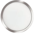 Bulbrite 773606 7" Round 10.3-Watt 3000K LED Flush Mount Light, 1150 Lumens, Nickel Finish