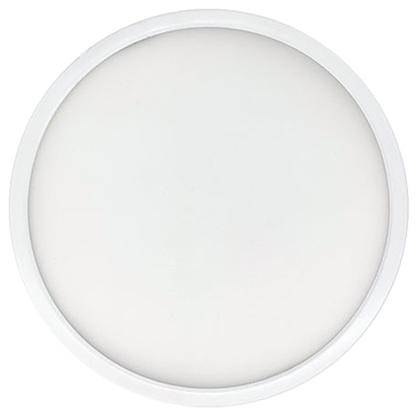 Bulbrite 773607 7" Round 10.3-Watt 5 Color Selectable LED Flush Mount Light, 1150 Lumens, White Finish
