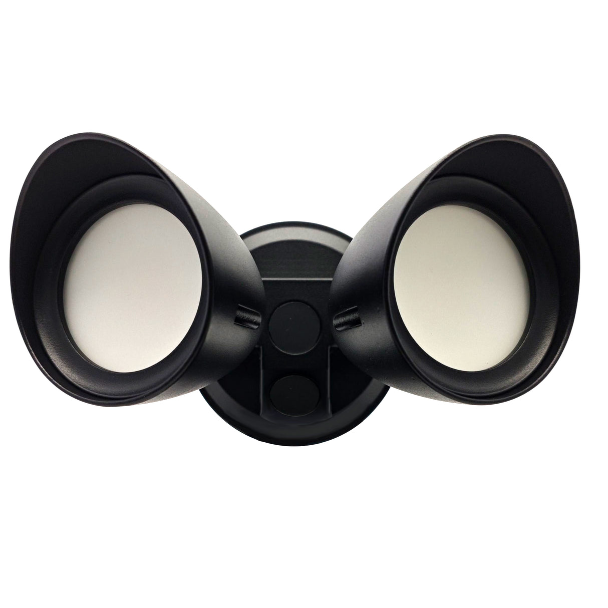 Bulbrite 773701 Wired Outdoor 2-Head LED Security Flood Light, Black Finish