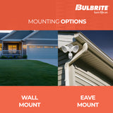 Bulbrite 773703 Motion Sensor / Dusk-To-Dawn Wired Outdoor 2-Head LED Security Flood Light, Black Finish