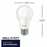 Bulbrite 862716 Bulbrite LED Filament Pack of (8) 9 Watt Non-Dimmable A19 Light Bulbs with Frost Finish and Medium (E26) Base - 5000K (Soft Daylight Light), 750 Lumens