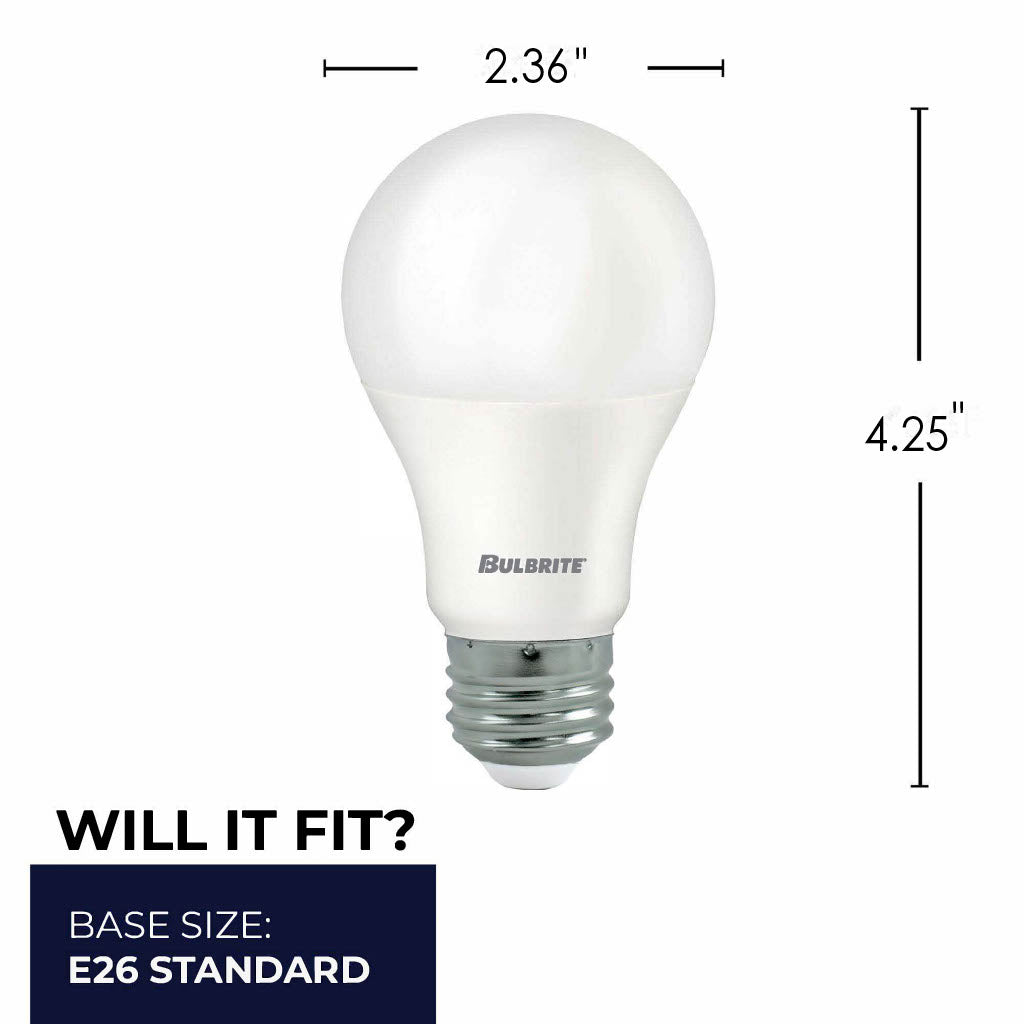 Bulbrite 774252 LED Filament Pack of 25, 8.5 Watt Non-Dimmable A19 Light Bulb with Frost Finish and Medium Screw E26 Base - 3000K (Soft White Light) 750 lumens