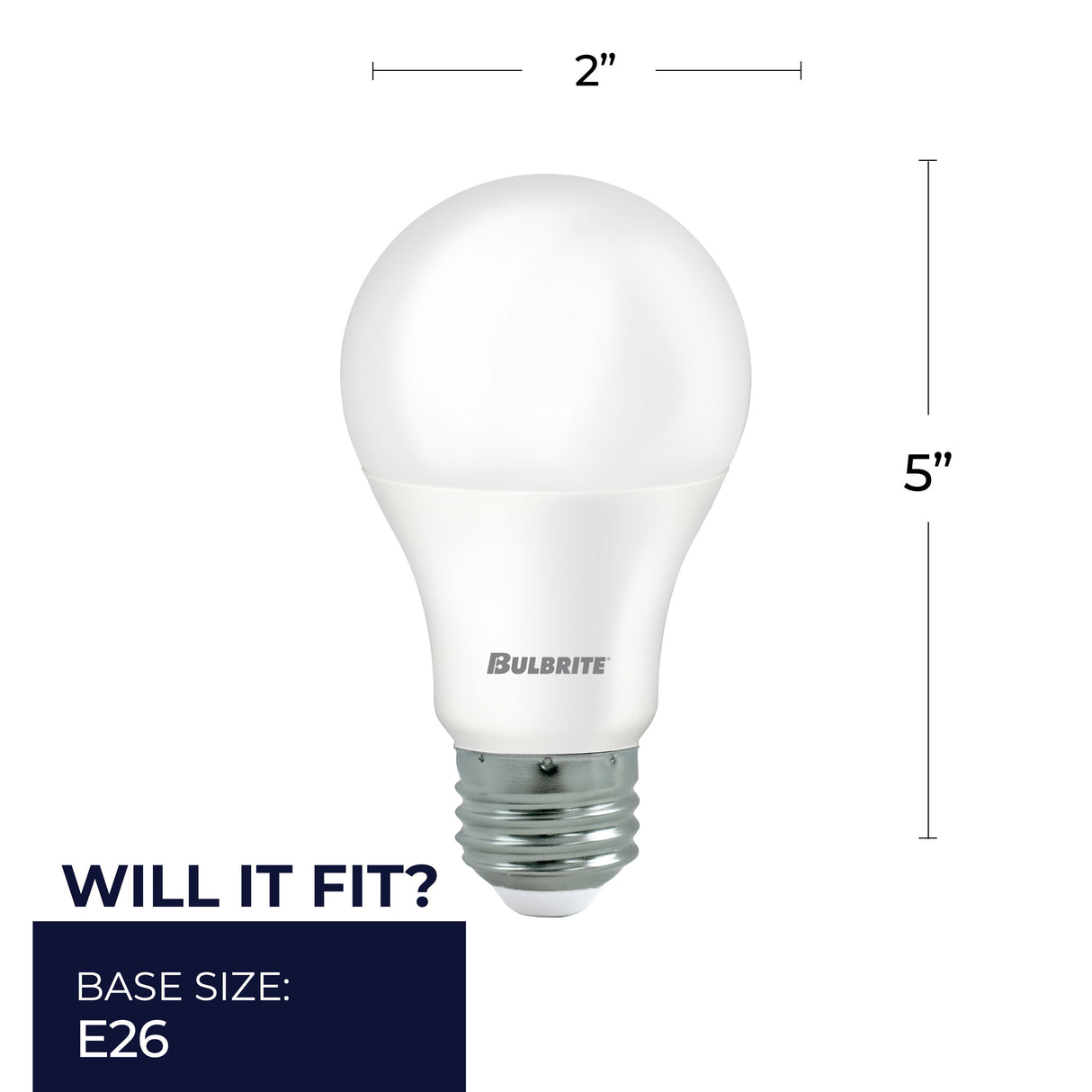 Bulbrite 862741 Bulbrite LED Filament Pack of (4) 5/9/14 Watt Non-Dimmable A21 Omni-Directional Light Bulbs with Frost Finish and Medium (E26) Base - 3000K (Soft White Light), 450/800/1600 Lumens