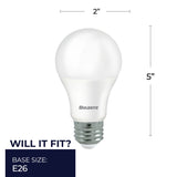 Bulbrite 862741 Bulbrite LED Filament Pack of (4) 5/9/14 Watt Non-Dimmable A21 Omni-Directional Light Bulbs with Frost Finish and Medium (E26) Base - 3000K (Soft White Light), 450/800/1600 Lumens