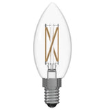 Bulbrite 776234 LED Filament Pack of 6, 5.1 Watt Dimmable B11 Light Bulb with Clear Finish and Candelabra Screw E12 Base - 4000K (Cool White Light) 500 lumens