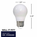 Bulbrite 861635 7W LED A15 Light Bulb 2700K Dimmable E26 700 Lumens 120V 4PK