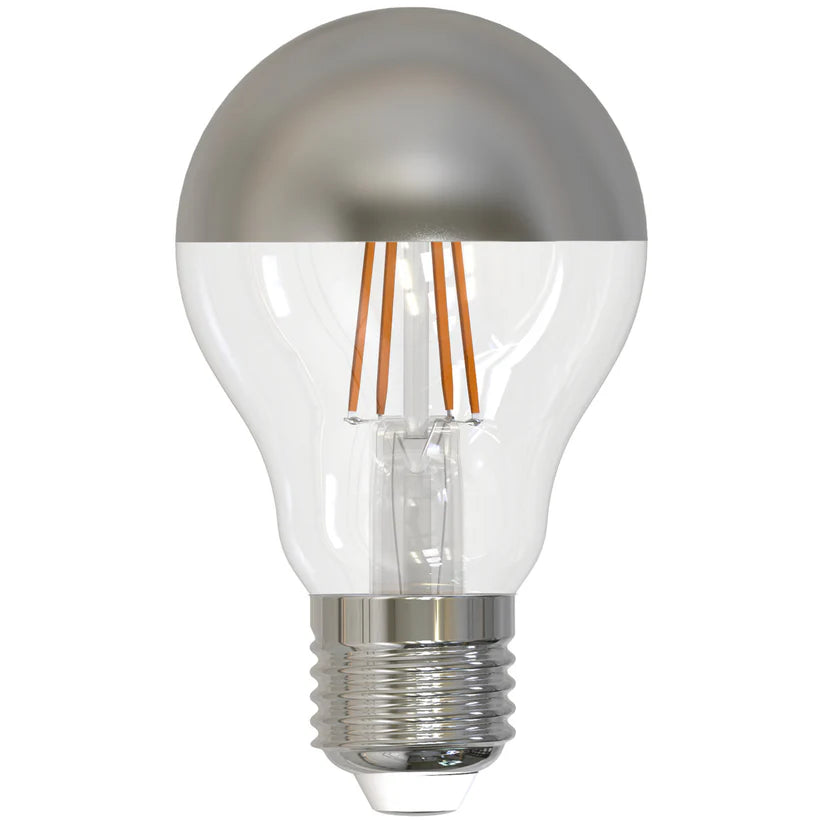 Bulbrite 776671 LED4A19/27K/FIL/HM/2 4.5W LED A19 Filament Half Mirror 2700K 360lm E26 120V [10-Pack]