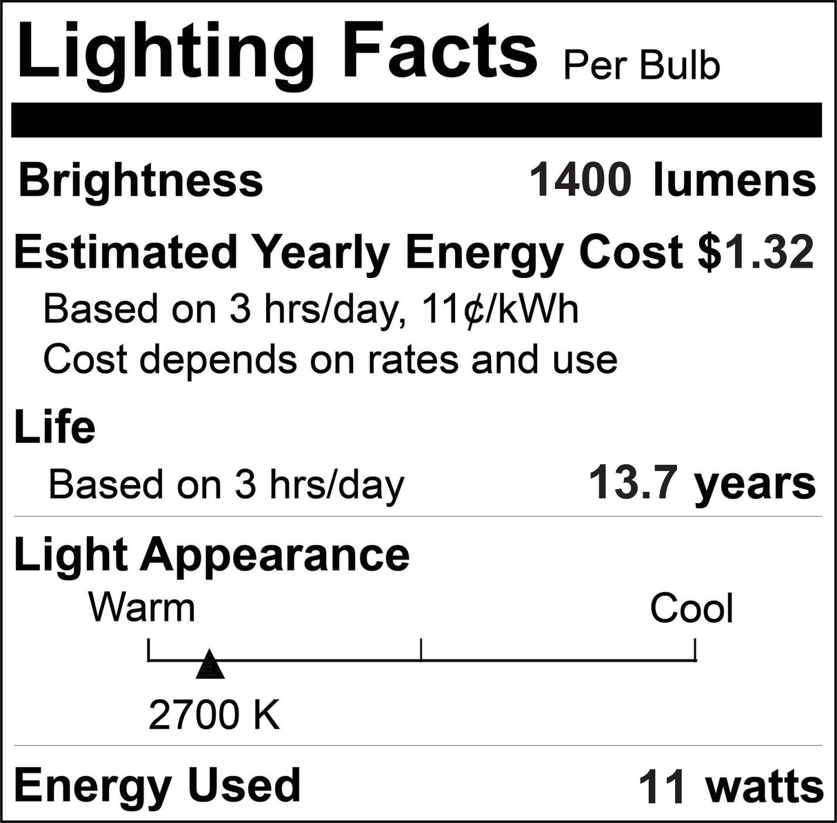 Bulbrite 861597 8.5W LED G40 Light Bulb 2700K Dimmable E26 800 Lumens 120V 2PK