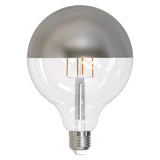 Bulbrite 776920 LED6G40/27K/FIL/HM/3 6W LED G40 Filament Half Mirror 2700K 500lm E26 120V [4-Pack]