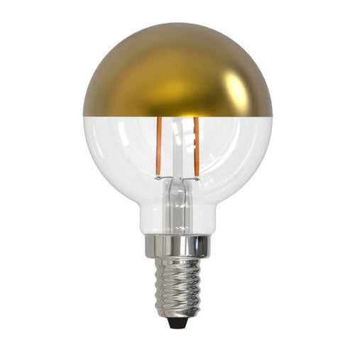 Bulbrite 776921 LED2G16/27K/FIL/HG/3 2.5W LED G16 Filament Half Gold 2700K 200lm E12 120V [10-Pack]
