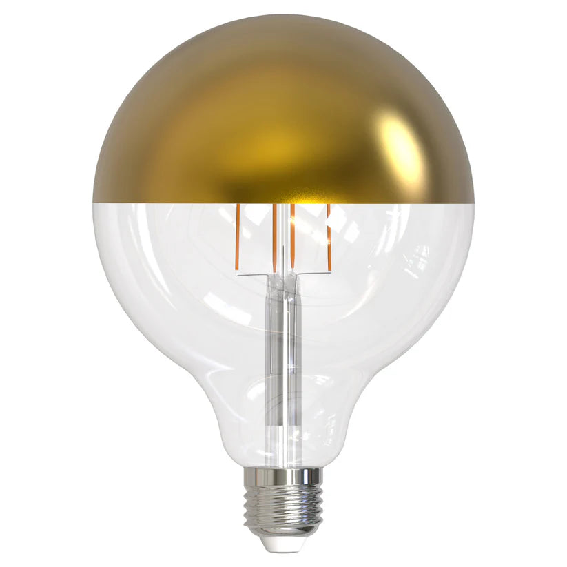 Bulbrite 776924 LED6G40/27K/FIL/HG/3 6W LED G40 Filament Half Gold 2700K 500lm E26 120V [4-Pack]