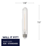 Bulbrite 862771 5W LED T9 Light Bulb 2700K Dimmable E26 300 Lumens 120V 4PK