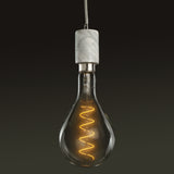 Bulbrite 810174 4W LED PEAR SHAPED GRAND 2200K FILAMENT W/ WHITE MARBLE PENDANT WITH WHITE STRING