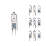 Bulbrite 860781 Bulbrite Pack of (10) Halogen Mini T3 JC Bi-Pin Base (G4) Light Bulbs, 20 Watt, Clear
