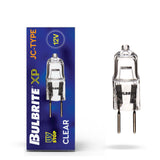 Bulbrite 860786 Bulbrite Pack of (10) Halogen Mini T3 JC Bi-Pin Base (GY6.35) Light Bulbs, 50 Watt, Clear