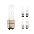 Bulbrite 860813 Bulbrite Pack of (5) 100 Watt Dimmable Clear T4 Double-Contact Bayonet (BA15D) Halogen Bulb