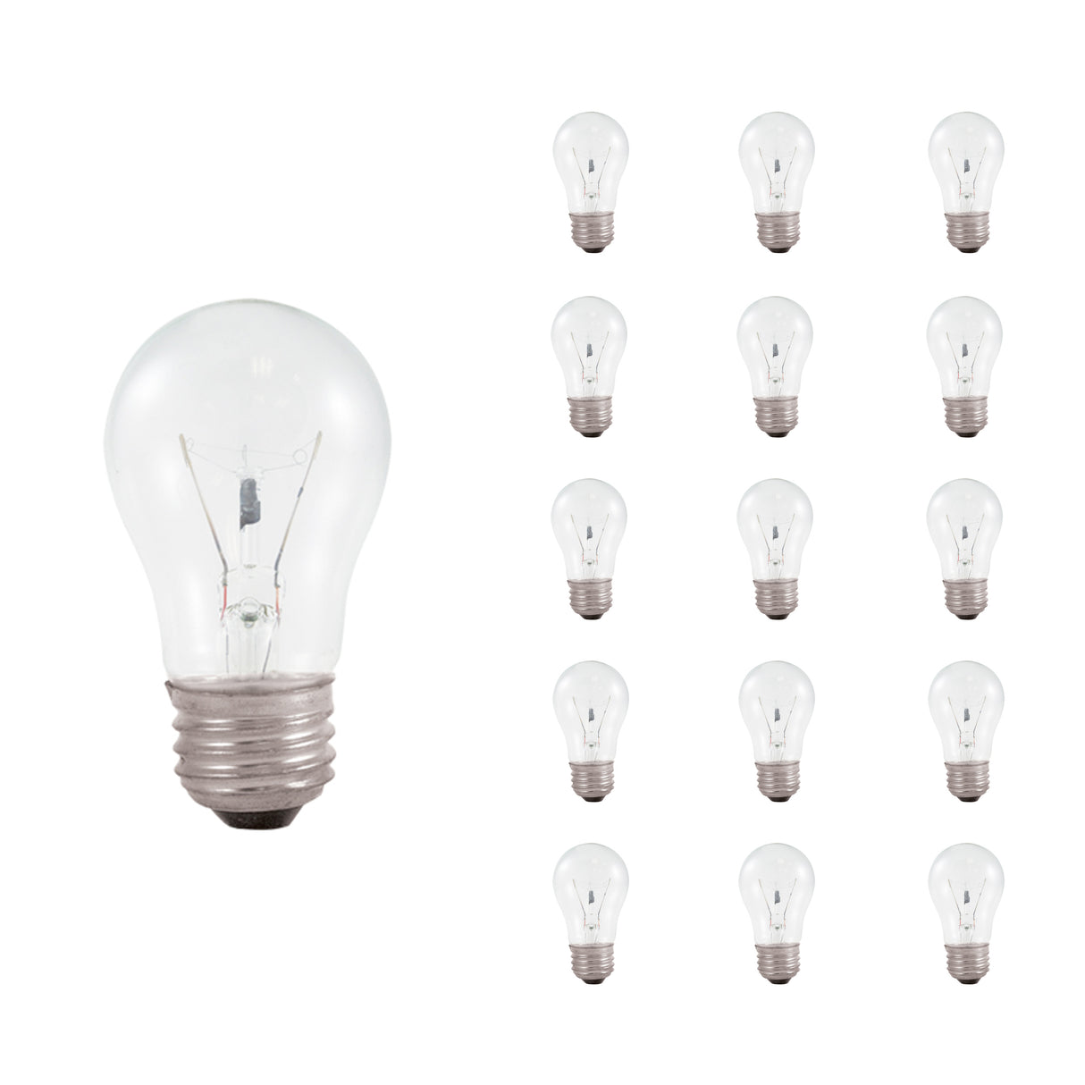 Bulbrite 860857 Bulbrite Incandescent A15 Medium Screw Base (E26) Light Bulb, 40 Watt, Clear, Pack of 20