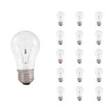 Bulbrite 860857 Bulbrite Incandescent A15 Medium Screw Base (E26) Light Bulb, 40 Watt, Clear, Pack of 20